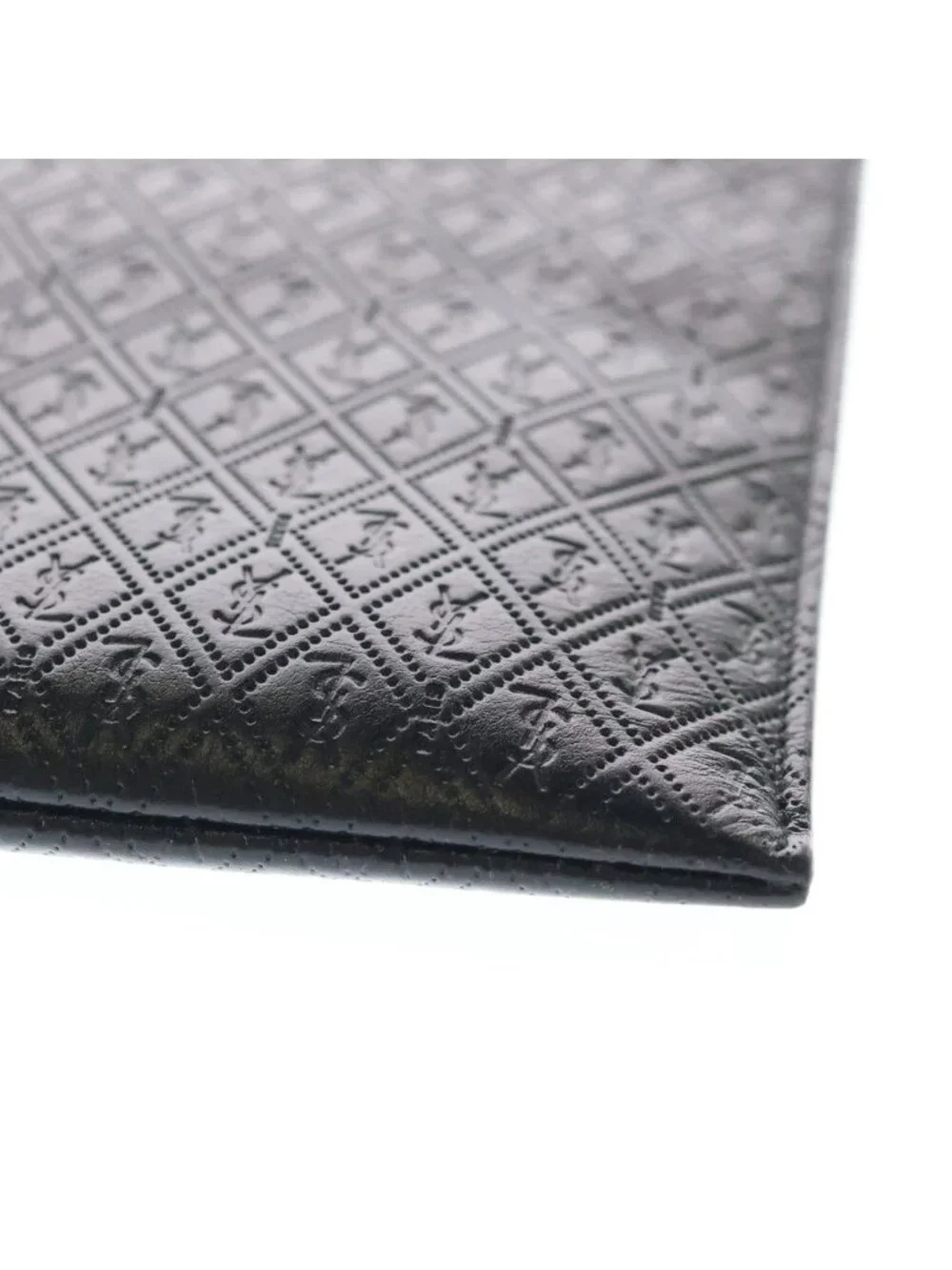 Saint Laurent Paris YSL Monogram Clutch Black Leather Silver - Picture 5 of 7